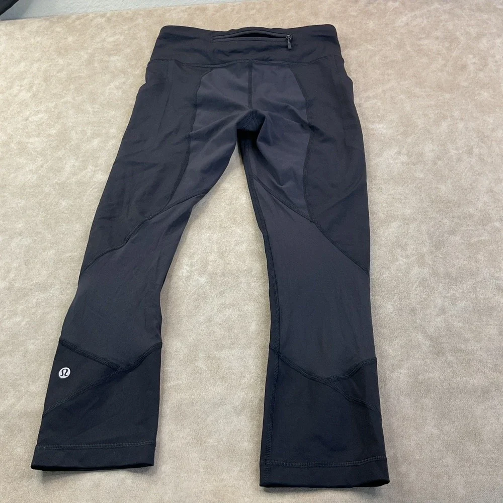 Lululemon Pace Rival Crop Leggings Pants LW6F41S Low Rise Athletic Women‎ Sz 4